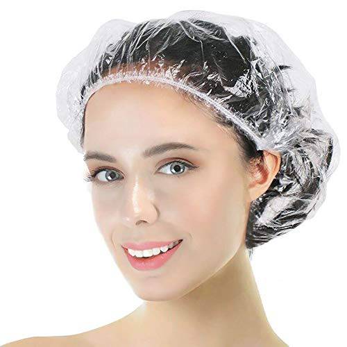 Years Calm 30PCS Disposable Shower Caps, Clear Shower Caps for Travel, large Plastic Hair Caps for Women, Home Use, Hotel (30PCS large Size 20.5
