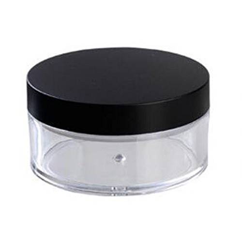 2 Pcs 50G 50ml Plastic Empty Powder Puff Case Face Powder Blusher Makeup Cosmetic Jars Containers With Sifter Lids