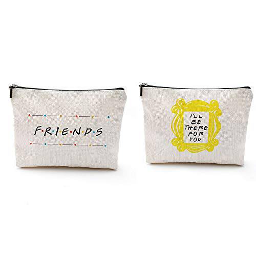 Friends Forever [25th Anniversary Ed] Friends TV Show Merchandise Peephole Yellow Frame Cosmetic Bag for Friends Fans