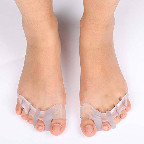 Toe Separators and Straightener, Gel Toe Separators, Silicone Toe Separation Combination for Big Toe Two Toes and Five Toes, for Overlapping Toes,toe Spacers, Toe Spreader