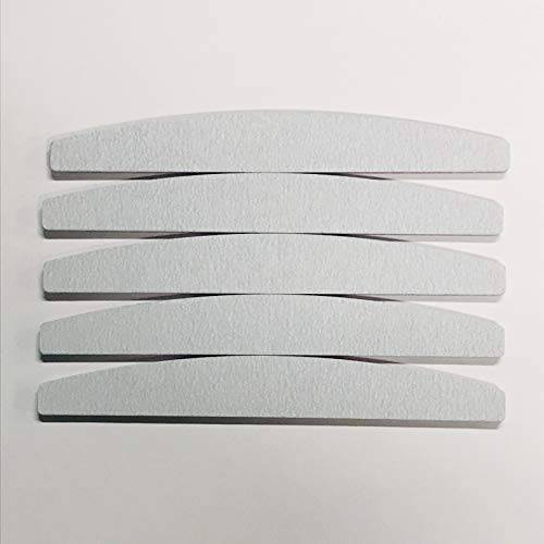 YUBO 25 Pcs Gray Double-Sided Nail Files 100/180 grit for Acrylic/Natural Nails Emery Matte Board Durable Nail Strip Professional Nail Tools