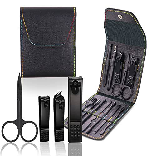 Manicure Set 12 in 1 Professional Nail Clippers Set, Manicure Kit Nail Kit Pedicure Kit - Black