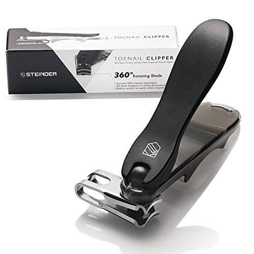 Easy Nail Clippers Toenail Steinder® Convenient Grip 360 for Senior for Thick Toe Nail Clippers Set Toe Nail Clippers for Men (Toenail Clippers)