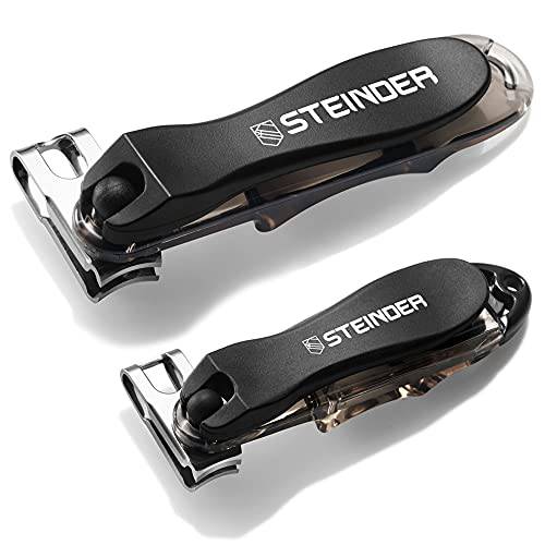Steinder® Easy Nail Clippers Toenail & Finger Clipper Set Gift for Dad Convenient Grip 360 for Senior for Thick Toe Nail Clippers Set Toe Nail Clippers for Men (Made in Korea)