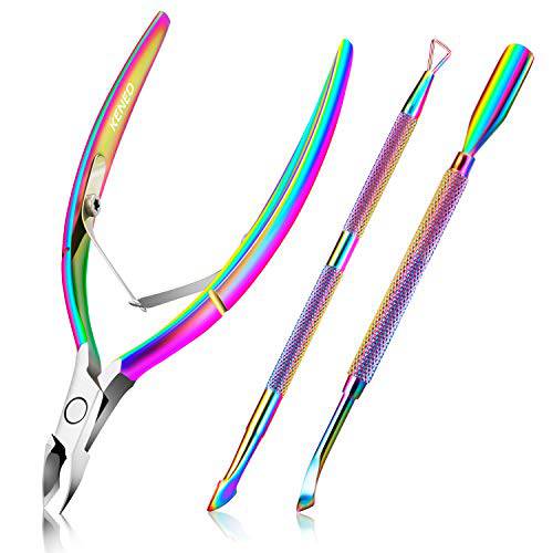 Cuticle Kit - 3 in 1 Cuticle Care Kit - Cuticle Nipper, Cuticle Cutter and Cuticle Scrapper - Perfect Nail Cuticle Kit For Women At Home Manicure Set - Stylish and Efficient Nail Tools