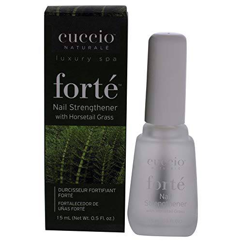 Cuccio Naturale Forte Nail Strengthener Treatment - With Horsetail Grass - Protects Against Cracking, Splitting And Breakage - Nutrient Rich Formula Makes Finger And Toenails More Pliable - 0.5 Oz