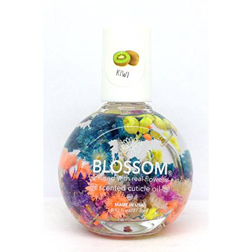Blossom Hydrating, Moisturizing, Strengthening, Scented Cuticle Oil, Infused with Real Flowers, Made in USA, 0.92 fl. oz, Kiwi (Cap Color May Vary)