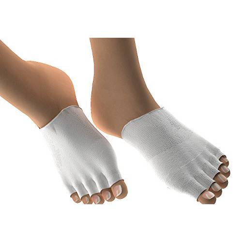 Gel Toe Separator Socks Women - Toes Separator Feet Care 1 Pair Gel Toe Separators Large - Toe Separator Pedicure Toe Spacers Compression Socks with Gel - Half Toe Women Socks with Open Toes joyrider