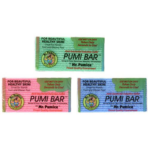 Mr. Pumice Callus Remover Pumi Bar: Pedicure Stone & Foot Scrubber - Medium Grit (4 Pack, Assorted Colors)
