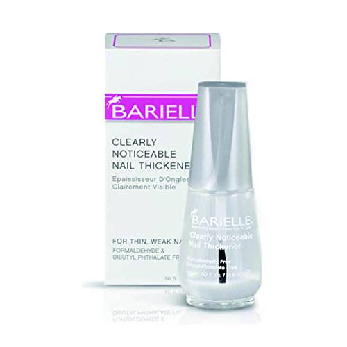 Barielle Clearly Noticeable Nail Thickener, Top Coat Instantly Thickens Nails Up To 50%, Perfect for Damaged Nails, Quick-Drying, Heals Cracked, Split, or Peeling Nails, Promotes Nail Growth, .5 Ounce