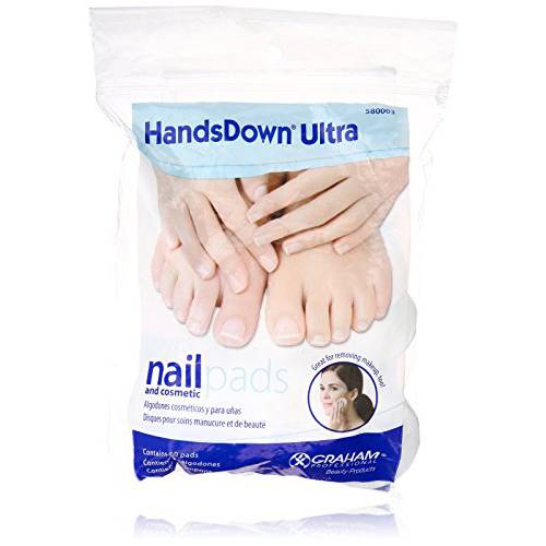 Graham Hands Down Ultra Nail and Cosmetic Pads, 60 Count
