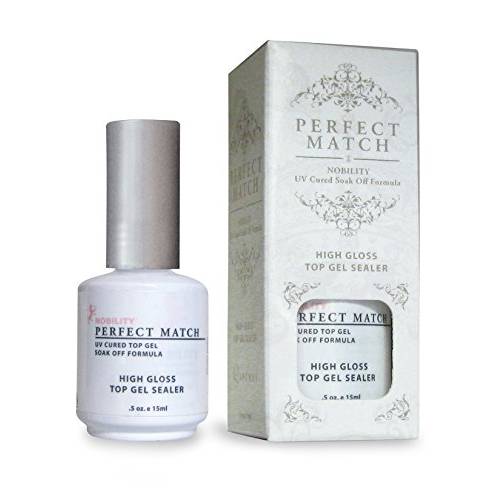 LECHAT Perfect Match Gel Polish and Nail Lacquer High Gloss Top Sealer, 2- .5oz/15ml