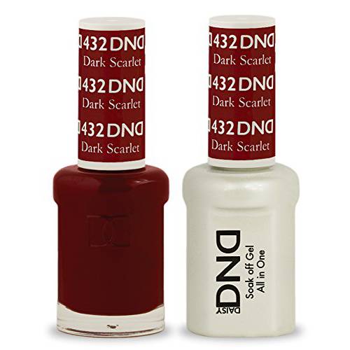DND Soak Off Gel Polish Dual Matching Color Set 432, Dark Scarlet