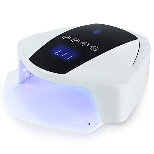 96W Rechargeable UV Led Nail Lamp, Faster Gel Nail Dryer Nail Light with 4 Timer Smart Sensor, Cordless LED Nail Lamp UV Gel Nail Lamp, Large Space Portable Handle Nail Dry Machine for Gel Nail Polish