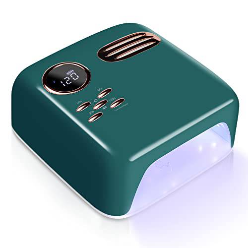 Cordless Led Nail Lamp, BETE Wireless Nail Dryer, 72W Rechargeable Led Nail Light, Portable Gel UV Led Nail Lamp with 4 Timer Setting Sensor and LCD Display, Professional Led Nail Lamp for Gel Polish