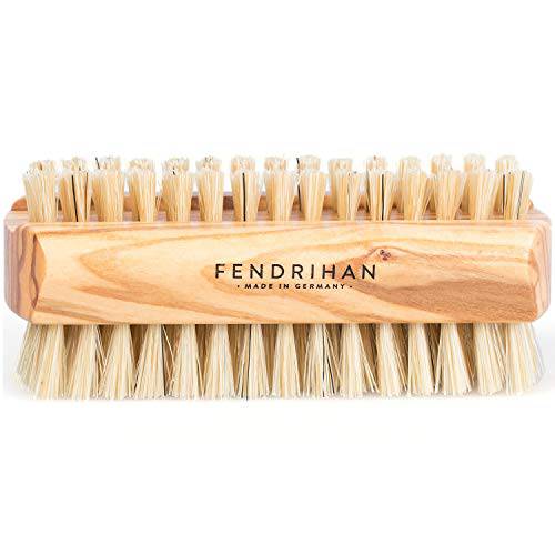 Fendrihan Dual Sided Olivewood Nail Brush with Pure Boar Bristles 3.7 (Made in Germany)