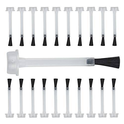 Waldd 20 Pieces Nail Polish Replacement Brush Dipping Powder Liquid Replacement Brushes Gel Liquid Brushes for Salon