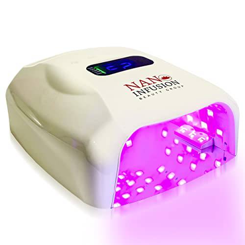 96W UV LED Light Lamp Nail Dryer for Gel Polish with Auto Sensor 360 Degree White
