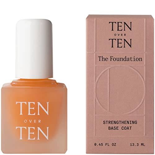 tenoverten - The Foundation Fortifying Base Coat | Clean, Natural, Non-Toxic Nail Care (0.45 fl oz | 13.3 mL)