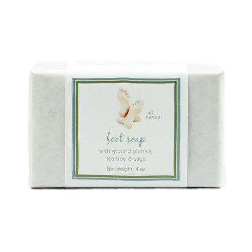 Soapsations Foot Scrub Soap - Handmade Pumice Soap with Tea Tree and Peppermint Essential Oils
