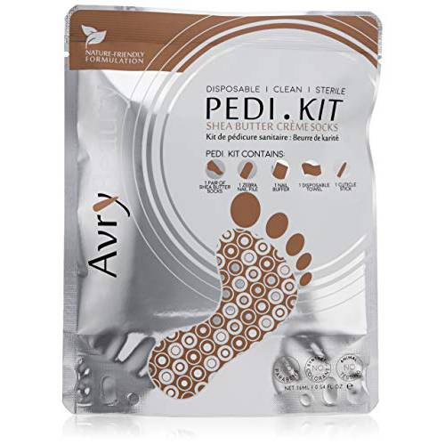 AvryBeauty All-In-One Pedi Kit with Shea Butter Socks, 1 ct.