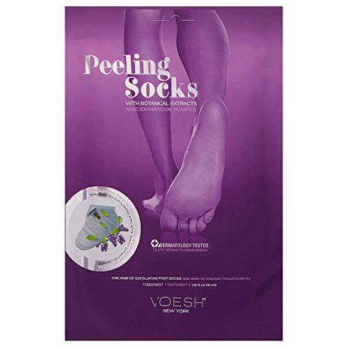 VOESH- Exfoliating Peeling Socks, Foot Peel For Dry Feet, Vegan Beauty, Callus Remover, Intensive Foot Treatment, At Home Spa, Treatment Socks