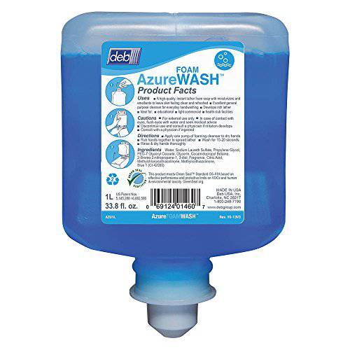 DEB-AZU1L - Deb Refresh Azure FOAM Wash 1000ml Refill, 6/CS