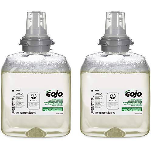 Gojo Green Certified Foam Hand Cleaner, Fragrance Free, EcoLogo Certified, 1200 mL Hand Soap Refill TFX Touch-Free Dispenser (Pack of 2) – 5665-02