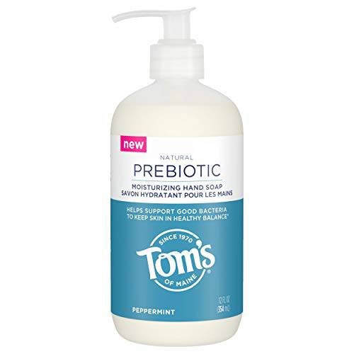 Tom’s of Maine Prebiotic Moisturizing Natural Liquid Hand Soap, Peppermint, 12 oz.