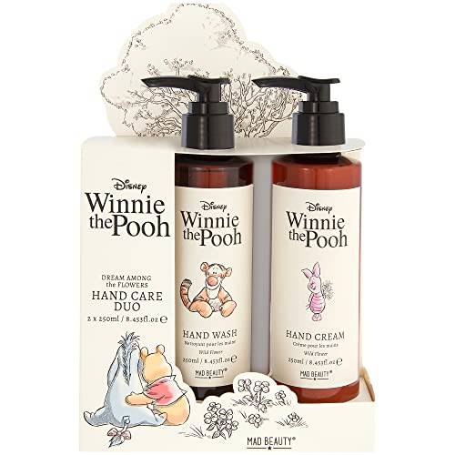 MAD Beauty Disney Winnie The Pooh Hand Wash & Hand Cream Duo, Hand Care, Gorgeous Wild Flower Scent, 2 x 250 ml, Hydrating Self-Care Set, Great Gift
