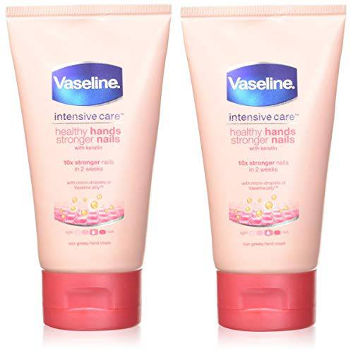 Vaseline Intensive Care Healthy Hands + Stronger Nails Hand Cream 75Ml - Pack of 2
