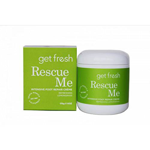 Get Fresh Rescue Me - Intensive Foot Cream for Dry Skin, Cracked Heels, and Calluses, with Shea Butter, Aloe, and Lemongrass, 170g