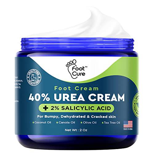 Urea Cream 40 Percent for Feet Maximum Strength with 2% Salicylic Acid - Callus Remover, Dead Skin Exfoliation, Hand & Foot Cream for Dry Cracked Hands, Heels & Moisturizes - Soften & Repairs Feet