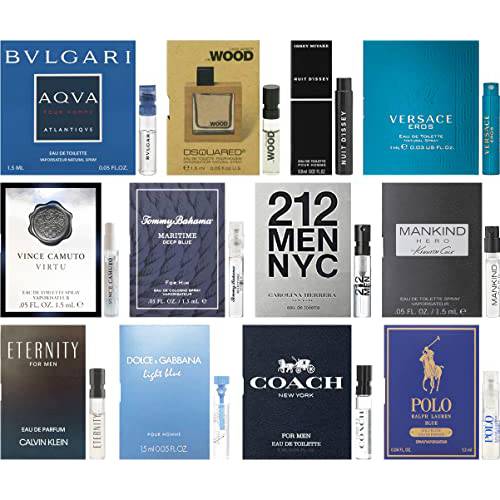Cologne Sampler Pour Homme - High End Designer Fragrance Samples For Men (C - Pack of 12 Sample Vials)