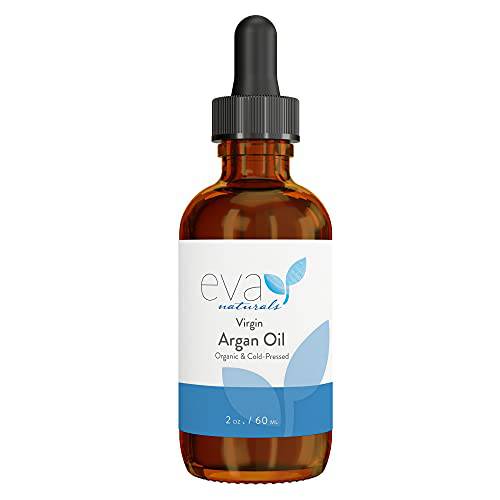 Eva Naturals Morrocan Argan Oil for Hair and Skin - 100% Pure, Argan Oil for Skin, Nails, Face, & Hair - All Natural, Hair Oil for Dry Damaged Hair and Growth - Argan Oil for Face (2 oz)
