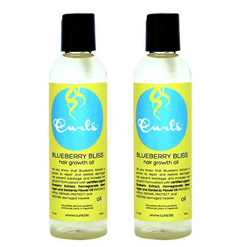 Curls Blueberry Hair and Scalp Oil, 4 Ounces (Pack of 2)