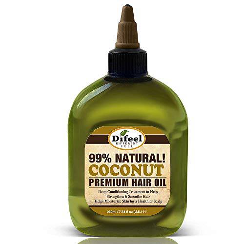 Difeel Premium 99% Natural Deep Conditioning Coconut Hair Oil 7.1 ounce