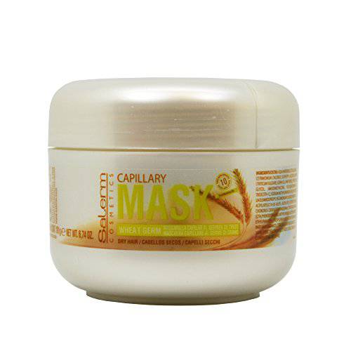 Salerm Cosmetics WHEAT GERM Capillary Mask, Provitamins B5 for Dry Hair (6.74 oz / 200 ml - retail size)