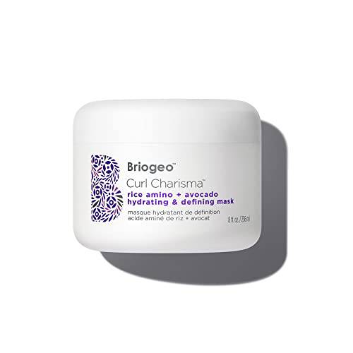 Briogeo Curl Charisma Rice Amino + Avocado Hydrating & Defining Mask | Hair Mask for Wavy, Curly, and Coily Hair | Vegan, Phalate & Paraben-Free | 8 Ounce