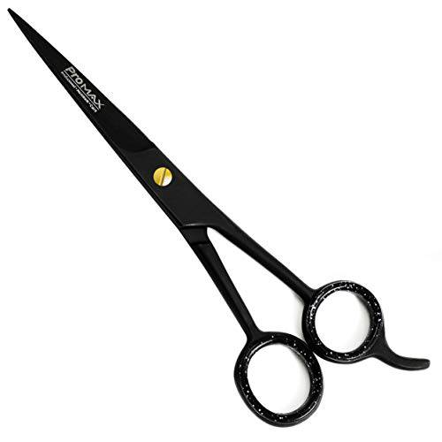 Professional Barber-Salon Razor Edge Hair Cutting Scissors-Shears- 5.5 Inches-Black Titanium Finish 100% Stainless Steel-Reinforced-210-10220BK