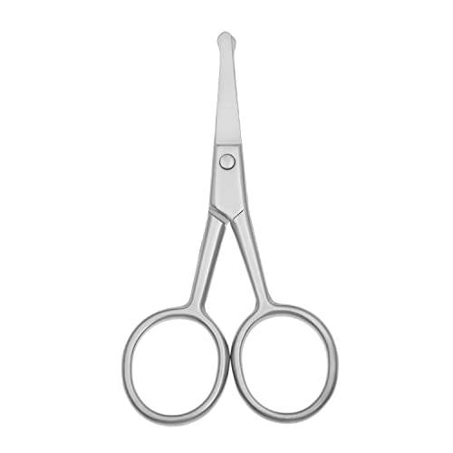 Motanar Safety Hair Scissors Stainless Steel Blunt Tip Scissor for Hair Cutting Professional Grooming for Eyebrows, Nose, Moustache, Beard Men Women