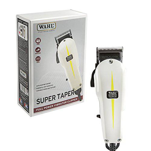 Wahl Professional Super Taper Hair Clipper with Full Power and V5000 Electromagnetic Motor for Professional Barbers and Stylists - Model 8400