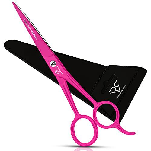 Professional Hairdresser Scissors 6.5 Inch Pink Hair Cutting Shears Japanese Stainless Steel Salon Barber Scissors (Barber Scissors, Japanese, B-4)