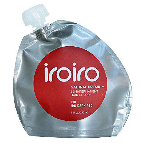 IROIRO Premium Natural Semi-Permanent Hair Color 100 Dark Red (8oz)