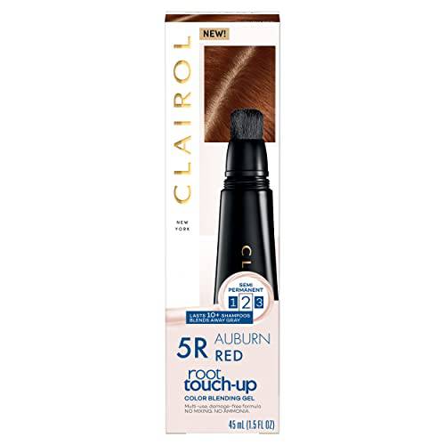 Clairol Root Touch-Up Semi-Permanent Hair Color Blending Gel, 5R Auburn Red, Pack of 1