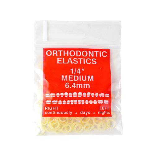 100 pack Orthodontic Elastics Bands 1/4 Inch diameter - Great for Dreadlocks, Braids, Top knots