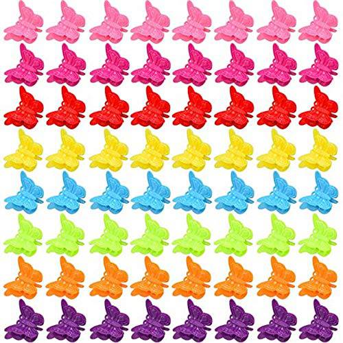 100 Packs Assorted Color Butterfly Hair Clips, Beautiful Mini Butterfly Hair Clips Hair Accessories for Women and Girls, Random Color