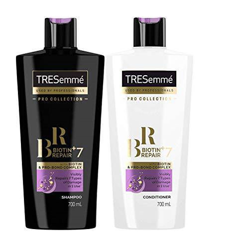 Tresemme Biotin+ Repair 7 Shampoo and Conditioner Set with Pro Bond Complex - 24 Fl Oz / 700 mL, Pro Collection