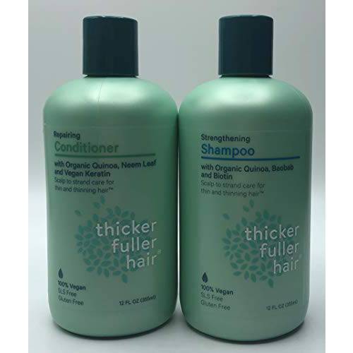 Thicker Fuller Hair Strengthening Shampoo & Repairing Conditioner 12oz