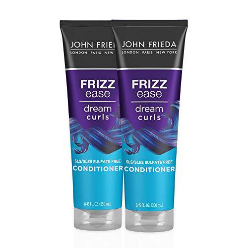John Frieda Frizz Ease Dream Curls Curly Hair Conditioner, SLS/SLES Sulfate-Free, For Natural Curly Hair, 8.45 Fl Oz (2 Pack)